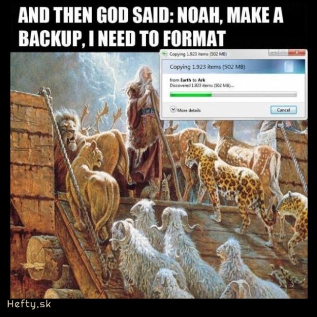 noah, the backup master